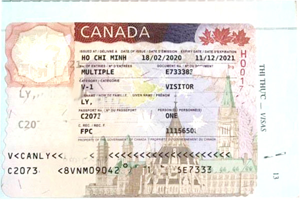 Hình ảnh visa Canada